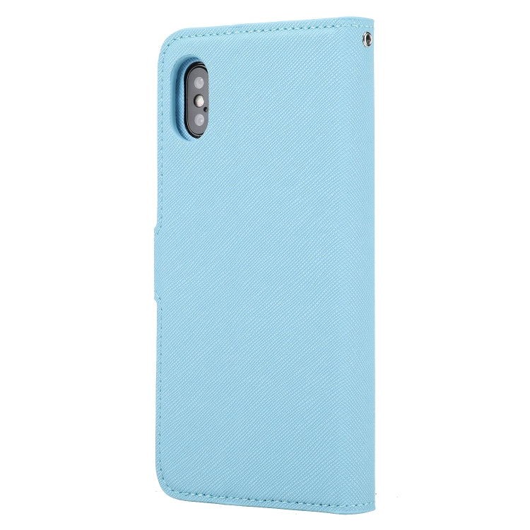 For iPhone X / XS Cross Texture Detachable Leather Phone Case