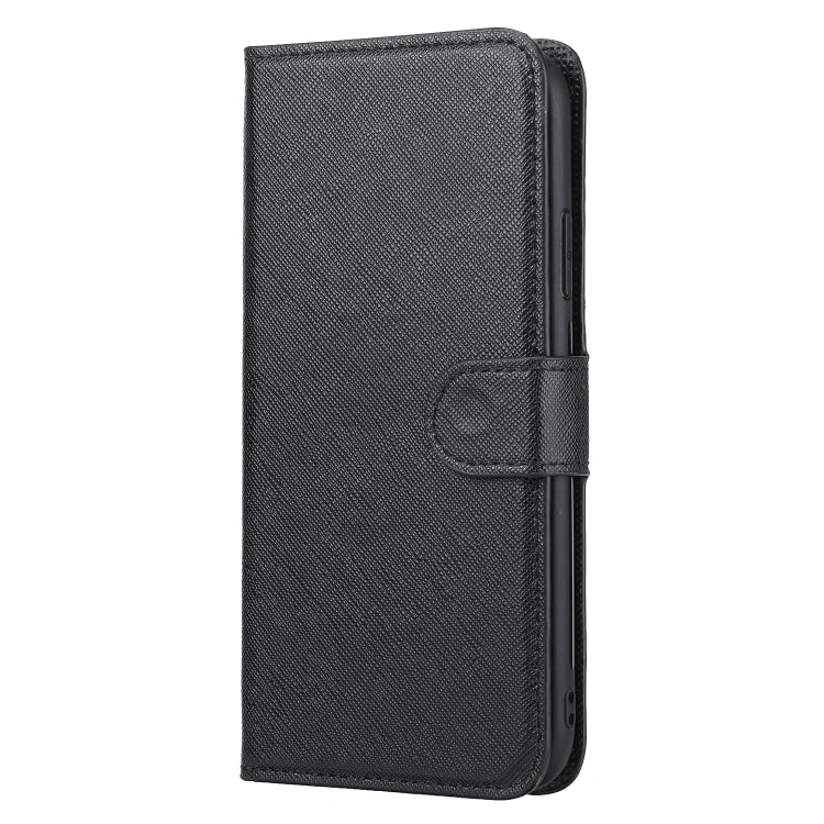 For iPhone XR Cross Texture Detachable Leather Phone Case