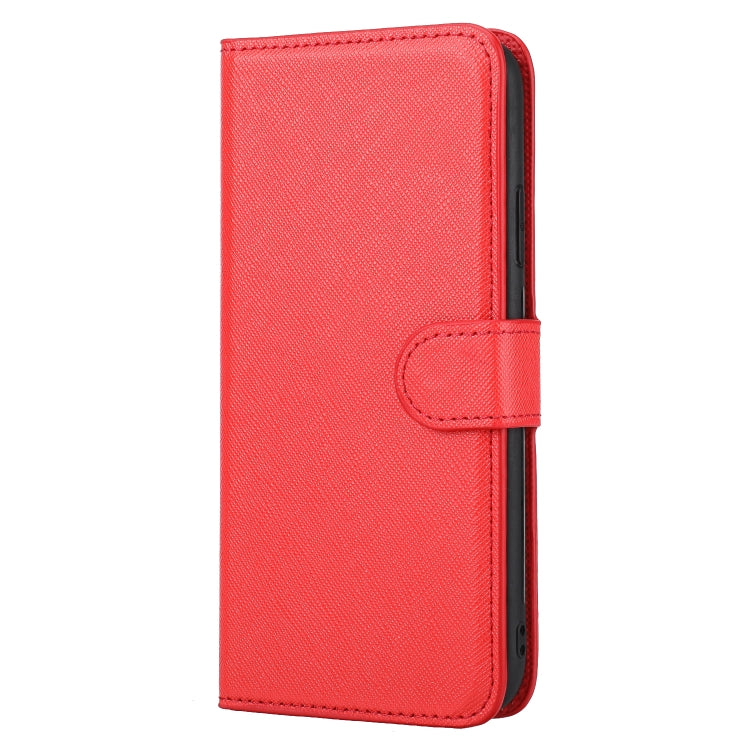 For iPhone XR Cross Texture Detachable Leather Phone Case