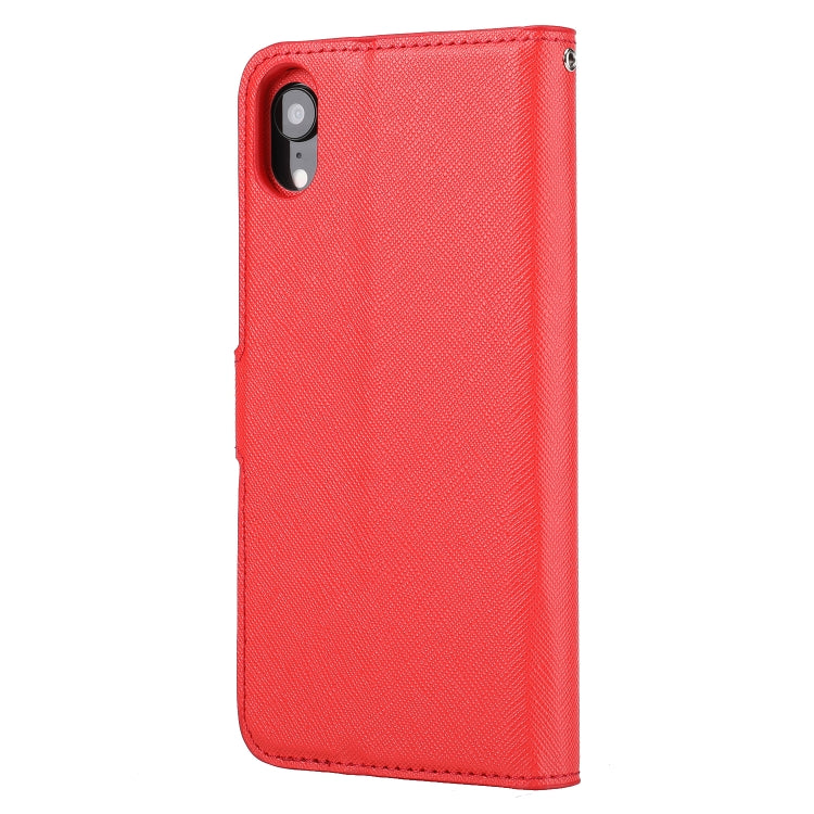 For iPhone XR Cross Texture Detachable Leather Phone Case
