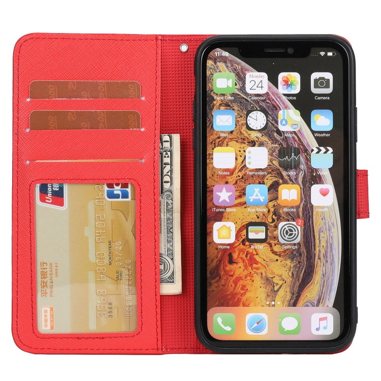 For iPhone XR Cross Texture Detachable Leather Phone Case
