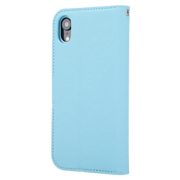 For iPhone XR Cross Texture Detachable Leather Phone Case
