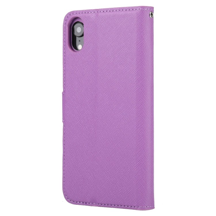 For iPhone XR Cross Texture Detachable Leather Phone Case