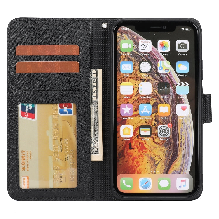 For iPhone XS Max Cross Texture Detachable Leather Phone Case
