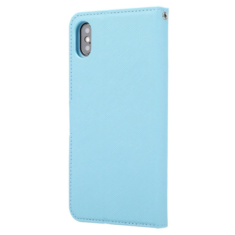 For iPhone XS Max Cross Texture Detachable Leather Phone Case