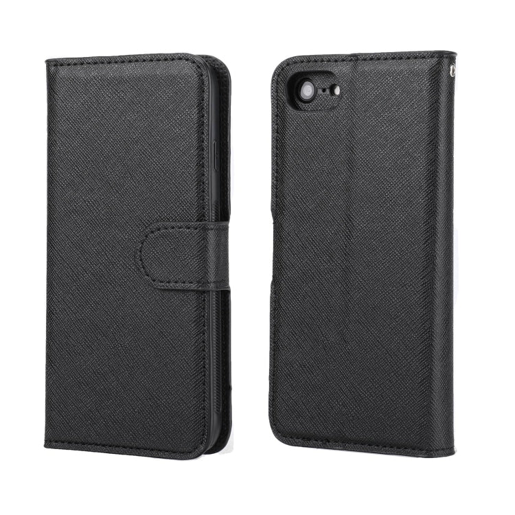 For iPhone SE 2022 / SE 2020 / 8 / 7 Cross Texture Detachable Leather Phone Case