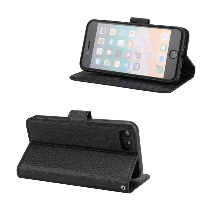 For iPhone SE 2022 / SE 2020 / 8 / 7 Cross Texture Detachable Leather Phone Case