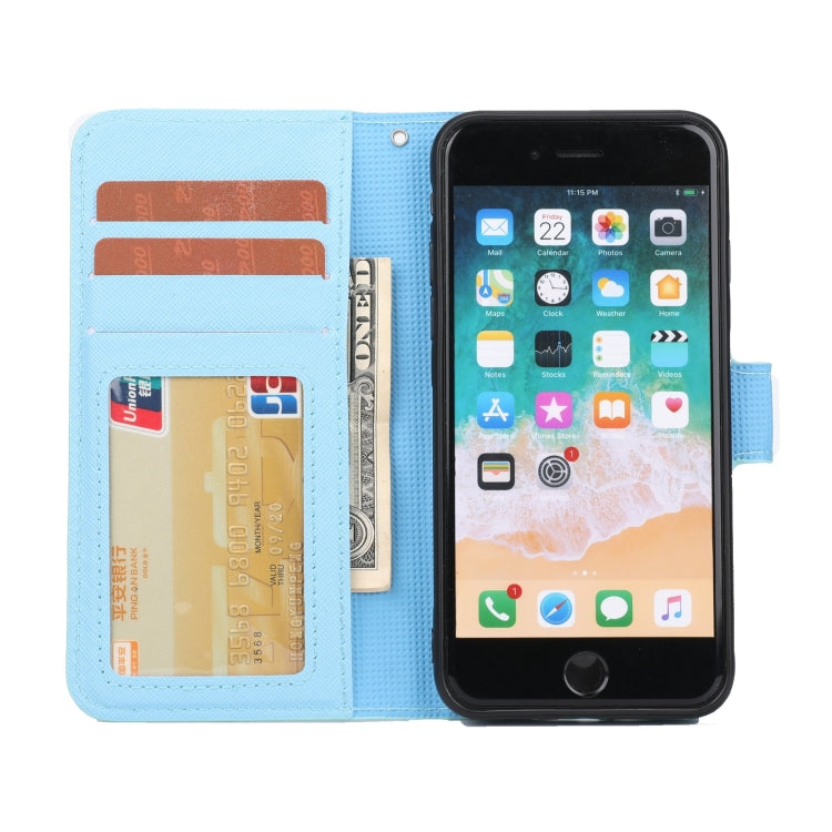 For iPhone SE 2022 / SE 2020 / 8 / 7 Cross Texture Detachable Leather Phone Case