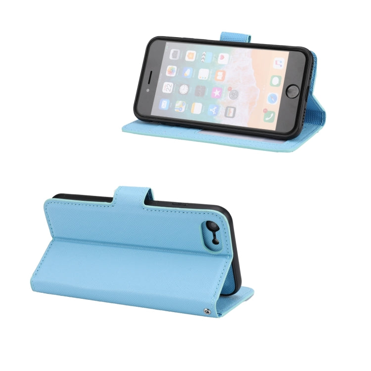 For iPhone SE 2022 / SE 2020 / 8 / 7 Cross Texture Detachable Leather Phone Case