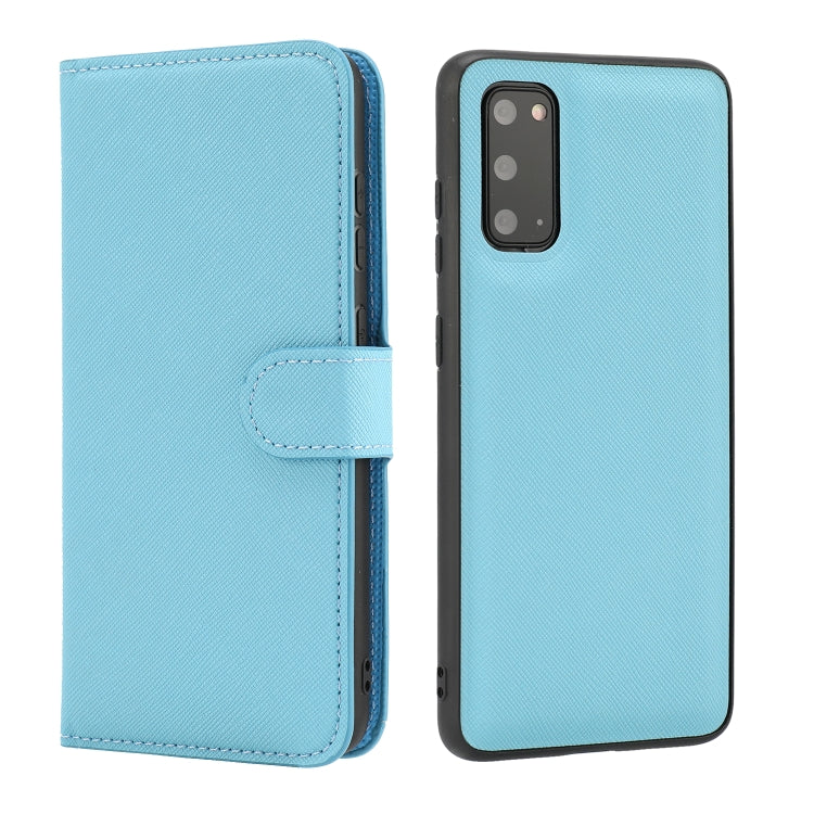 For Samsung Galaxy S20 Cross Texture Detachable Leather Phone Case