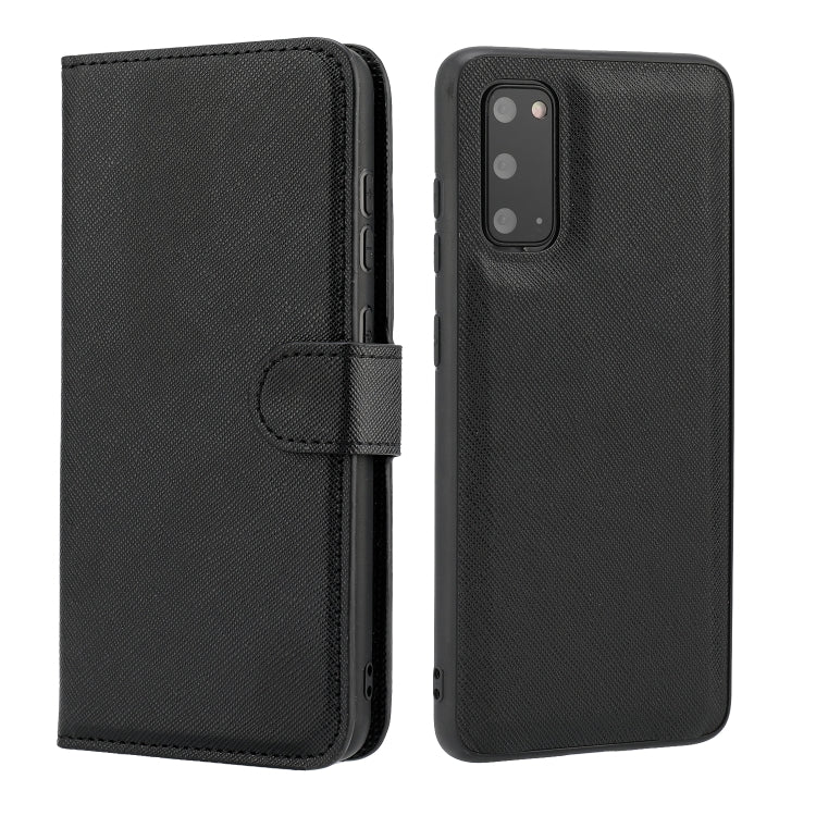 For Samsung Galaxy S20 Cross Texture Detachable Leather Phone Case
