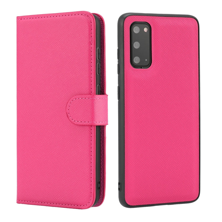 For Samsung Galaxy S20 Cross Texture Detachable Leather Phone Case