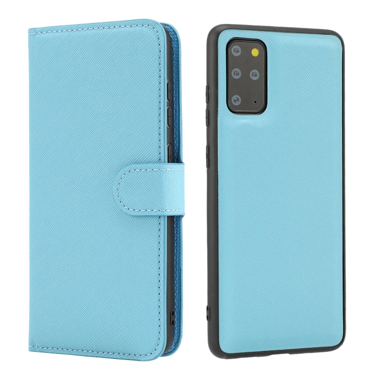 For Samsung Galaxy S20+ Cross Texture Detachable Leather Phone Case