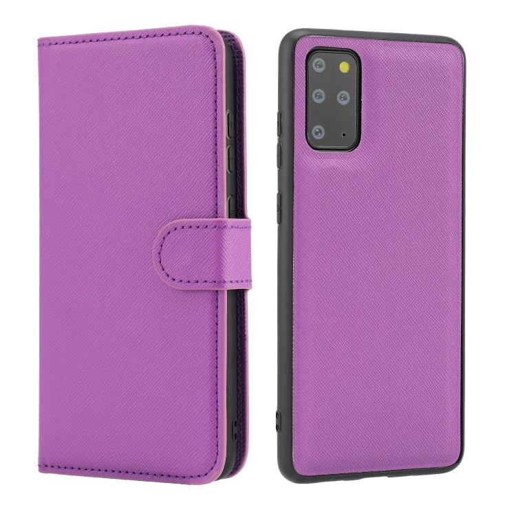 For Samsung Galaxy S20+ Cross Texture Detachable Leather Phone Case