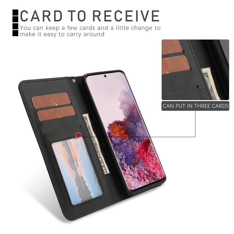 For Samsung Galaxy S20+ Cross Texture Detachable Leather Phone Case
