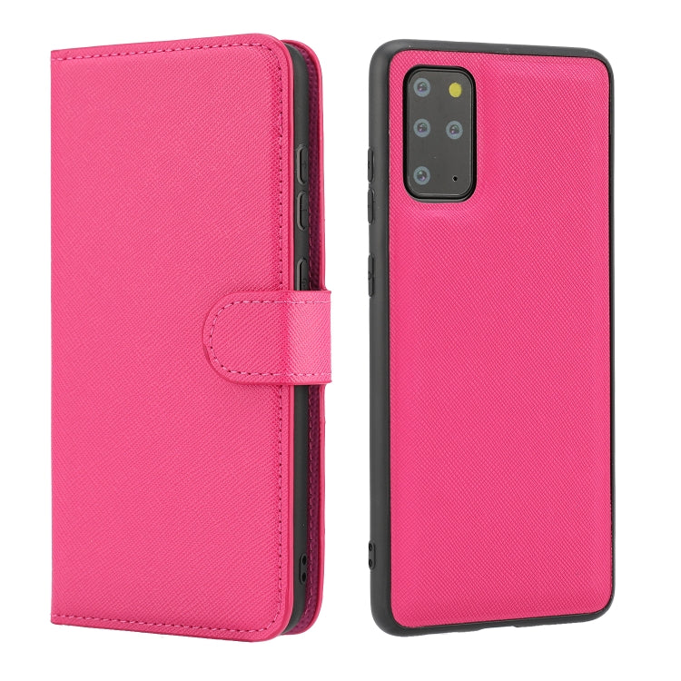 For Samsung Galaxy S20+ Cross Texture Detachable Leather Phone Case