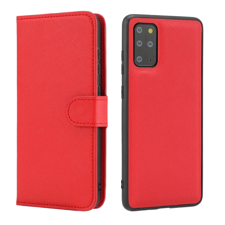 For Samsung Galaxy S20+ Cross Texture Detachable Leather Phone Case