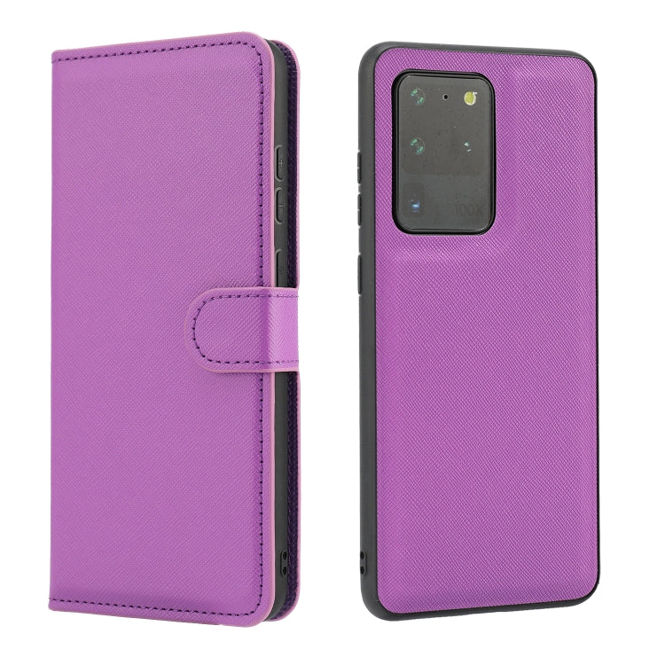 For Samsung Galaxy S20 Ultra Cross Texture Detachable Leather Phone Case