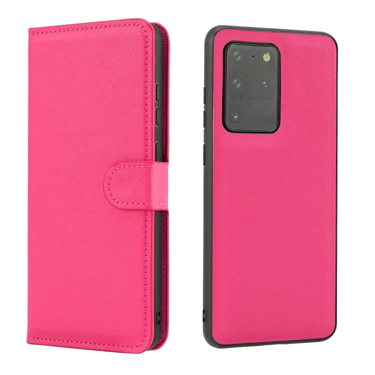 For Samsung Galaxy S20 Ultra Cross Texture Detachable Leather Phone Case