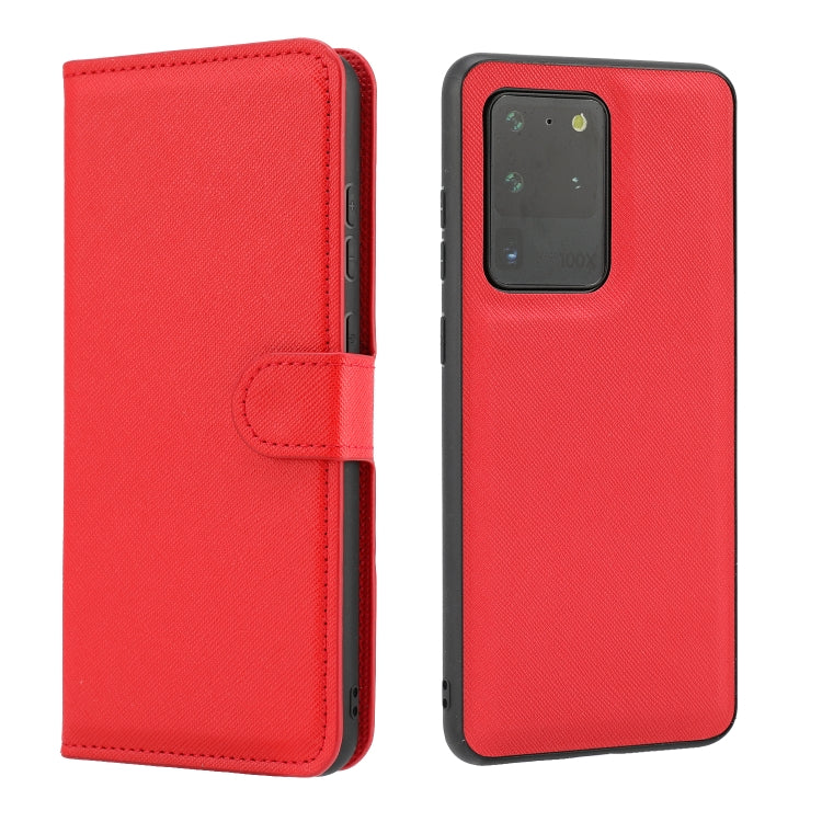 For Samsung Galaxy S20 Ultra Cross Texture Detachable Leather Phone Case