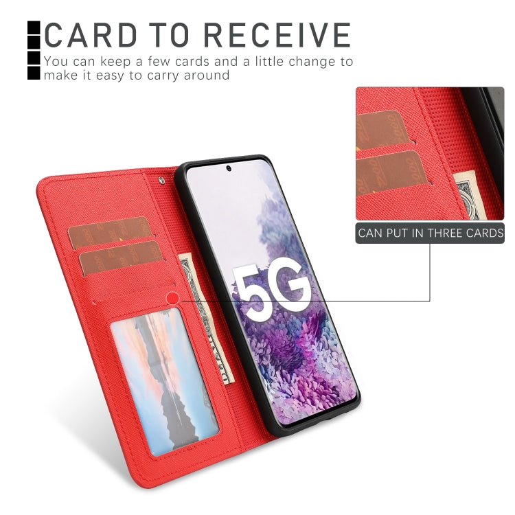 For Samsung Galaxy S20 Ultra Cross Texture Detachable Leather Phone Case
