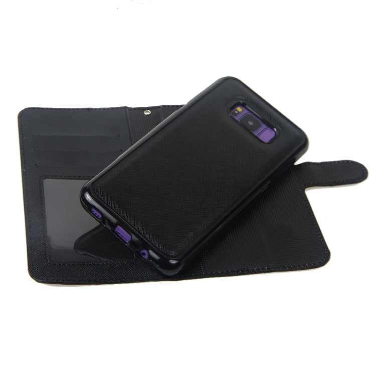 For Samsung Galaxy S8 Cross Texture Detachable Leather Phone Case