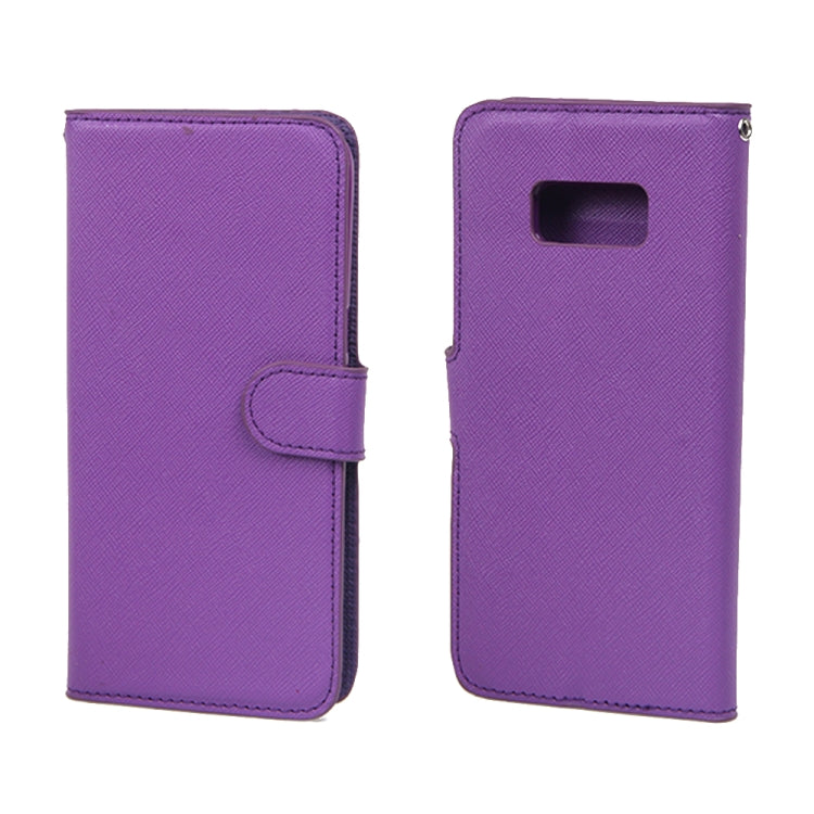 For Samsung Galaxy S8 Cross Texture Detachable Leather Phone Case