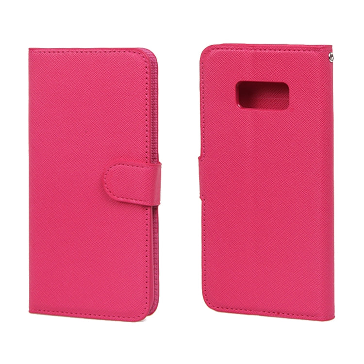 For Samsung Galaxy S8 Cross Texture Detachable Leather Phone Case