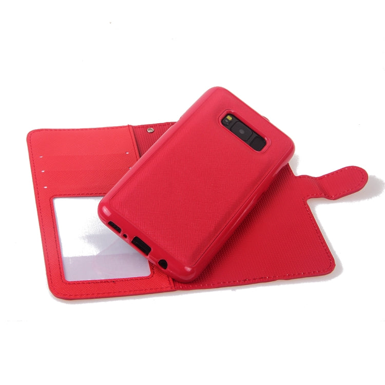 For Samsung Galaxy S8 Cross Texture Detachable Leather Phone Case