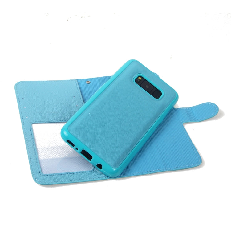 For Samsung Galaxy S8+ Cross Texture Detachable Leather Phone Case