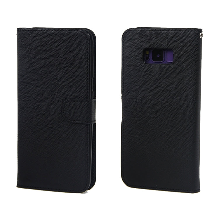 For Samsung Galaxy S8+ Cross Texture Detachable Leather Phone Case