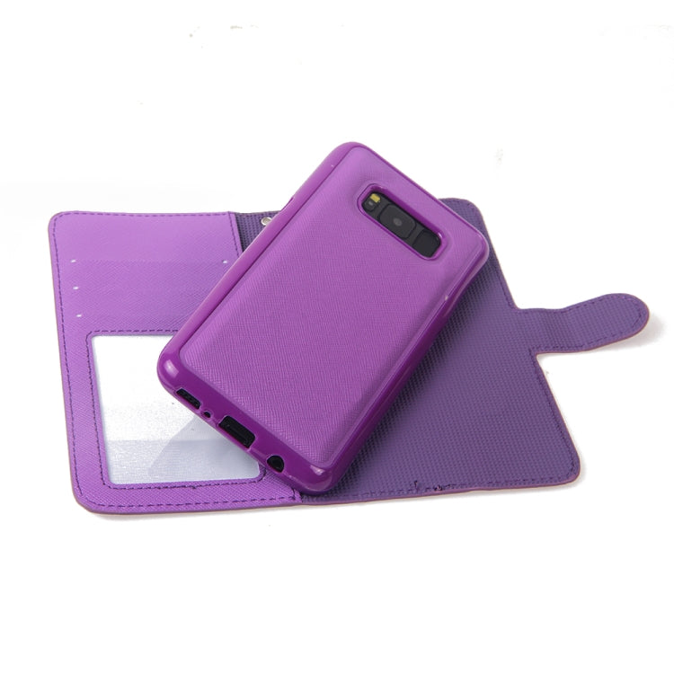 For Samsung Galaxy S8+ Cross Texture Detachable Leather Phone Case