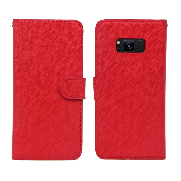 For Samsung Galaxy S8+ Cross Texture Detachable Leather Phone Case