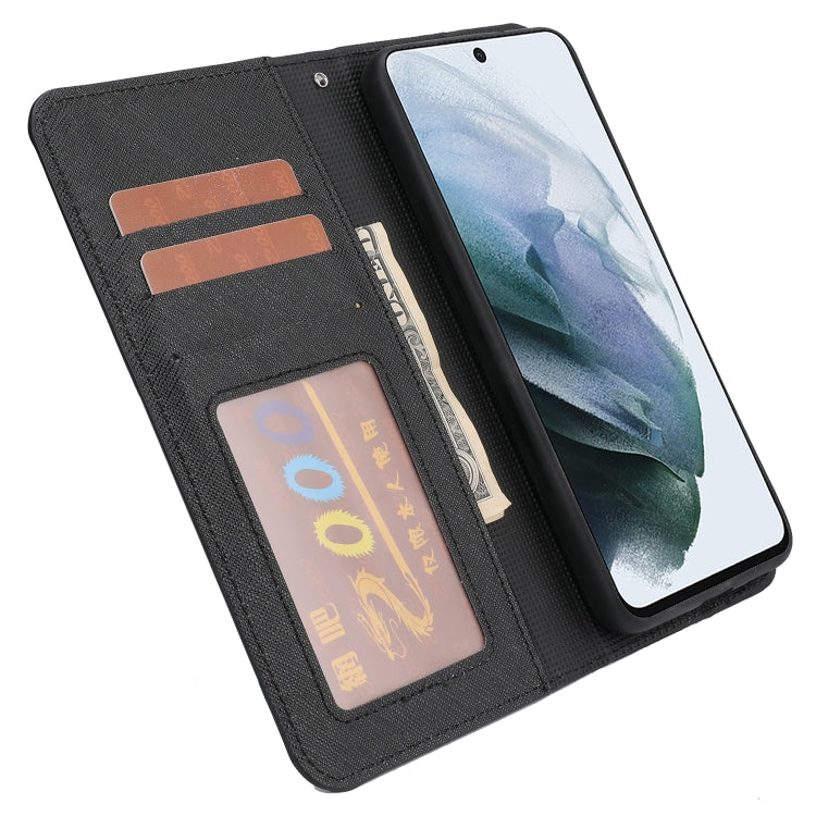 For Samsung Galaxy S21 FE 5G Cross Texture Detachable Leather Phone Case