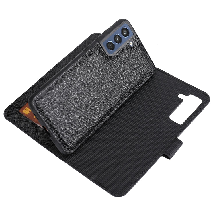 For Samsung Galaxy S21 FE 5G Cross Texture Detachable Leather Phone Case