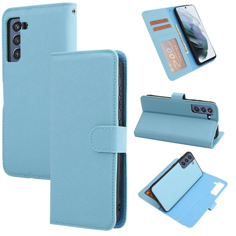 For Samsung Galaxy S21 FE 5G Cross Texture Detachable Leather Phone Case