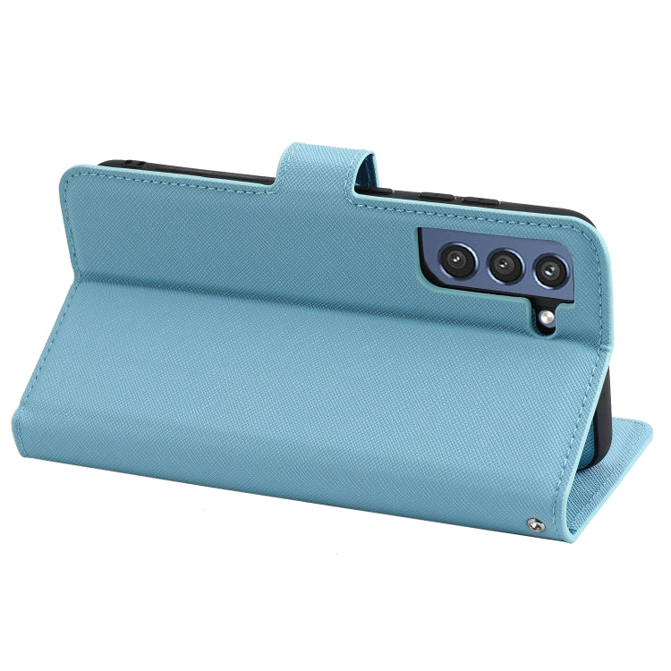 For Samsung Galaxy S21 FE 5G Cross Texture Detachable Leather Phone Case