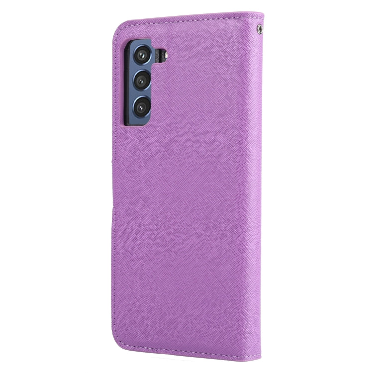 For Samsung Galaxy S21 FE 5G Cross Texture Detachable Leather Phone Case