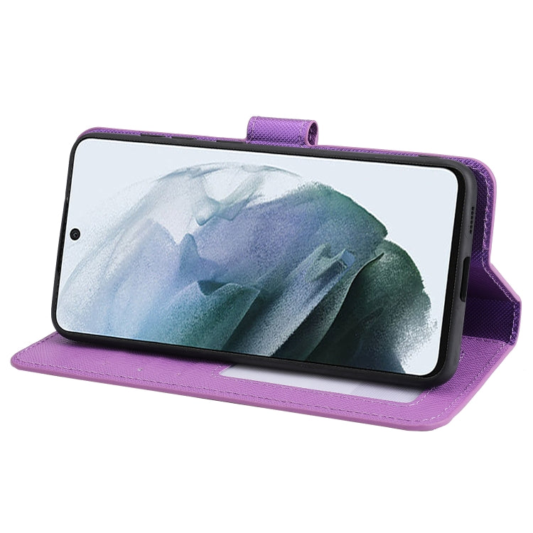 For Samsung Galaxy S21 FE 5G Cross Texture Detachable Leather Phone Case