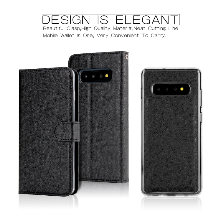 For Samsung Galaxy S10e Cross Texture Detachable Leather Phone Case