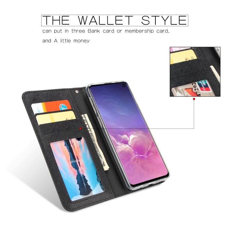 For Samsung Galaxy S10e Cross Texture Detachable Leather Phone Case