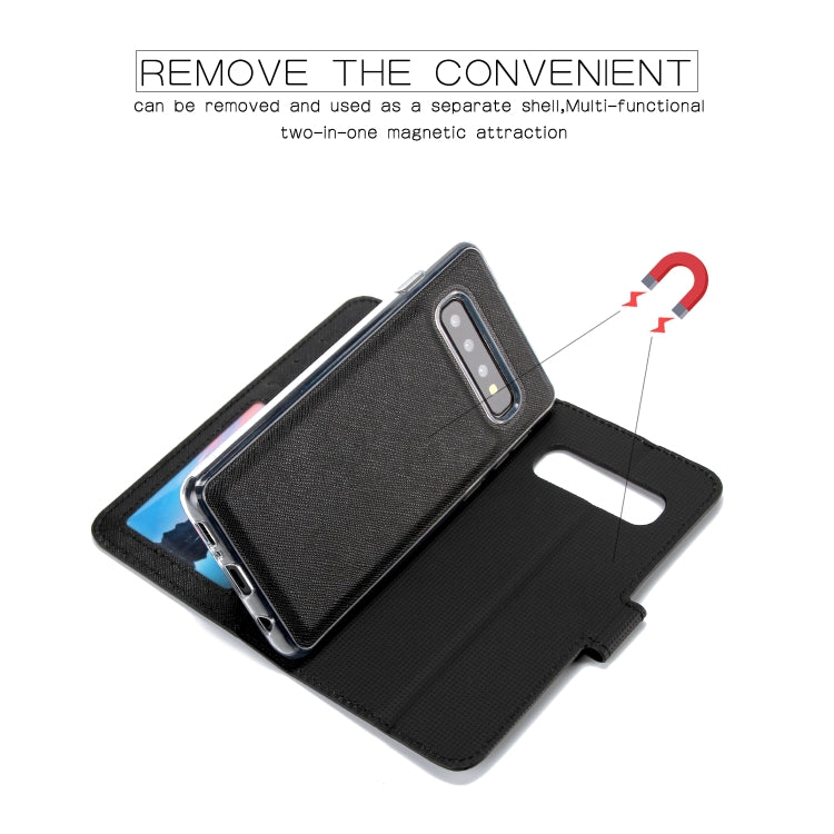 For Samsung Galaxy S10e Cross Texture Detachable Leather Phone Case