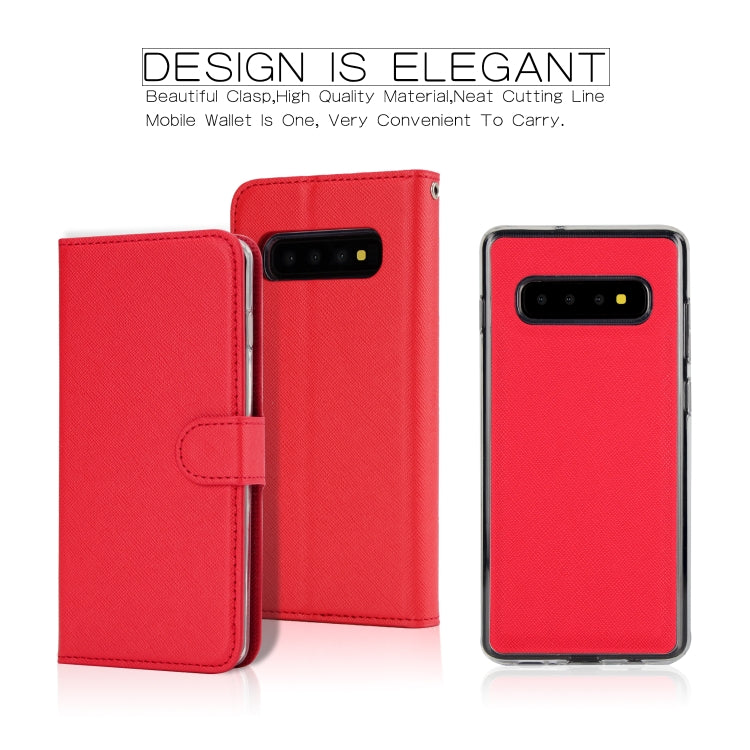 For Samsung Galaxy S10e Cross Texture Detachable Leather Phone Case