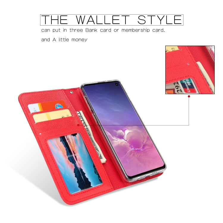 For Samsung Galaxy S10e Cross Texture Detachable Leather Phone Case