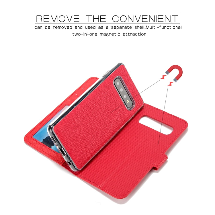 For Samsung Galaxy S10e Cross Texture Detachable Leather Phone Case