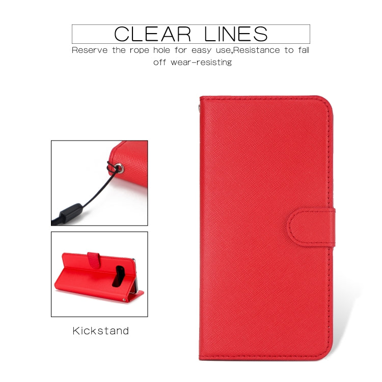 For Samsung Galaxy S10e Cross Texture Detachable Leather Phone Case