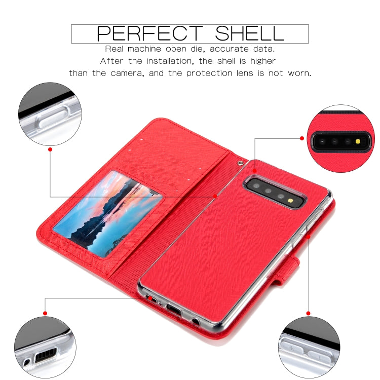 For Samsung Galaxy S10e Cross Texture Detachable Leather Phone Case