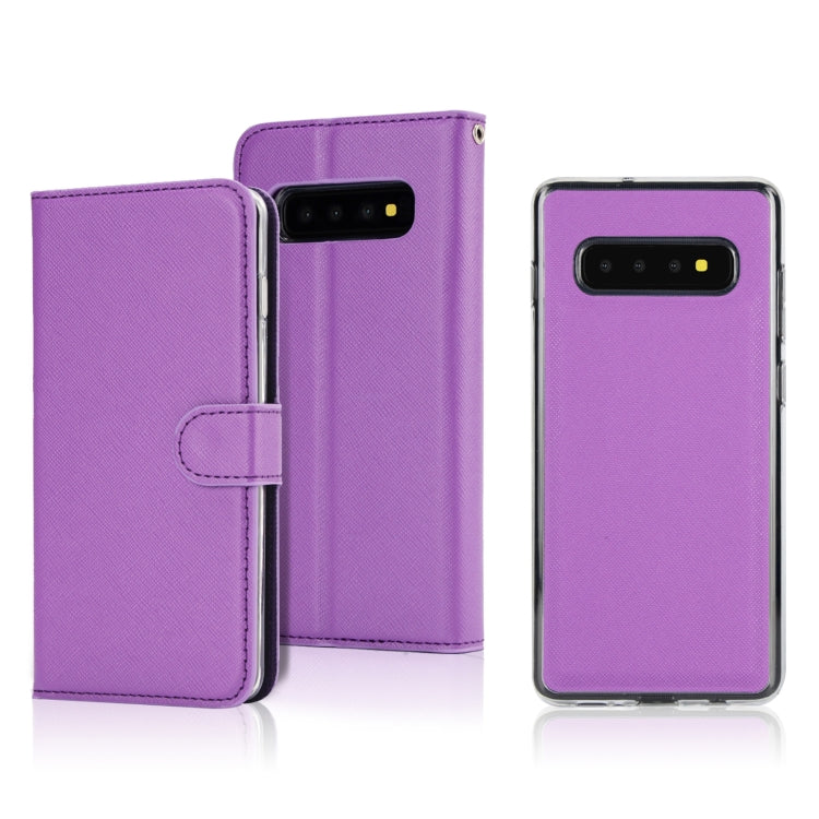 For Samsung Galaxy S10e Cross Texture Detachable Leather Phone Case