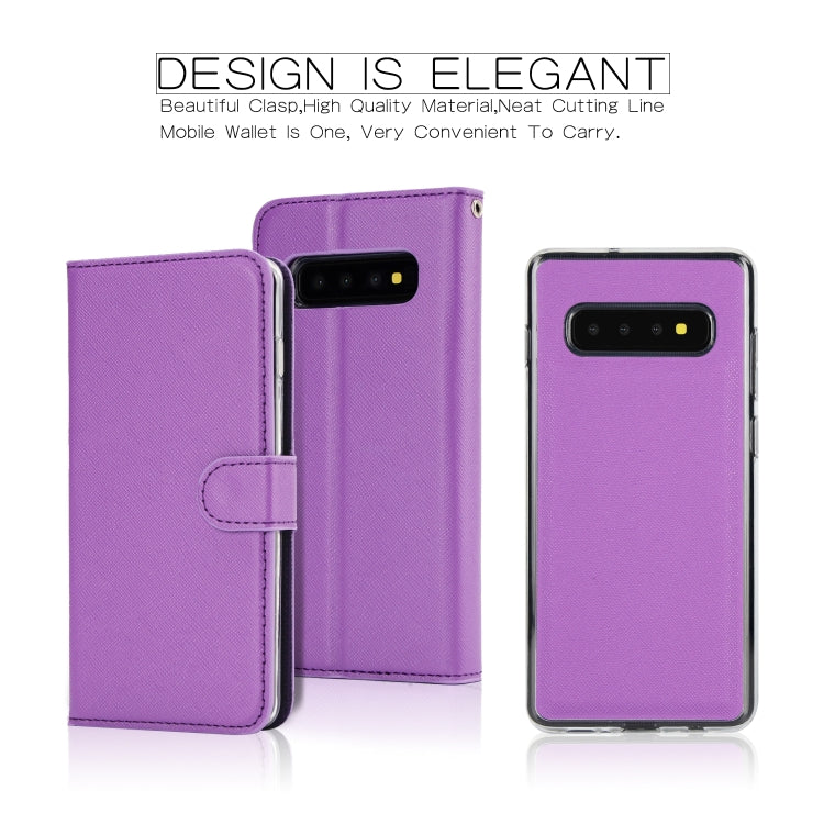 For Samsung Galaxy S10e Cross Texture Detachable Leather Phone Case