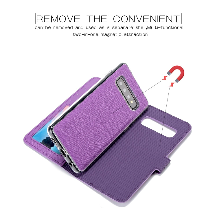 For Samsung Galaxy S10e Cross Texture Detachable Leather Phone Case